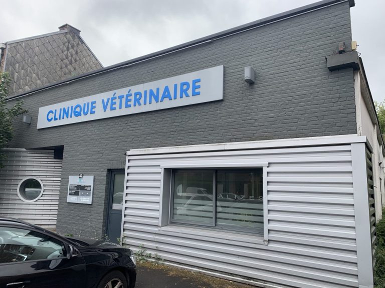 Façade clinique vétérinaire grise