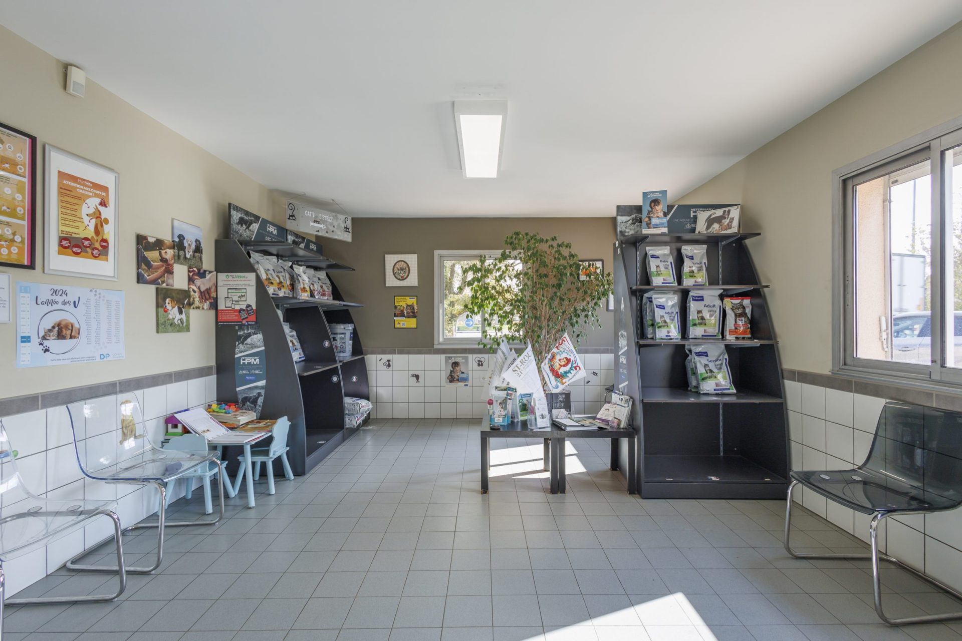 Salle d'attente vétérinaire