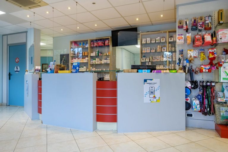 Comptoir d'accueil vétérinaire